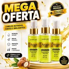 Kit 3 Reparador de Pontas Óleo De Argan Supreme Argan Oil 50ml - Mary Life