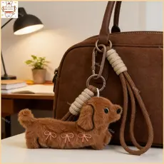 Adorável Dachshund Chaveiro Pelúcia Para Aprimoramento Bolsa Macia Pingente Melhora Sua Decorações Elegante