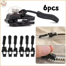 6 12 Pçs Zíperes Ajustáveis Ferramenta Reparo Fácil Instalar Fixador Para Roupas Wetsuits Sacos Mochilas Bolsa