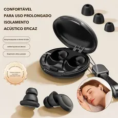 Tampão de Ouvido para Dormir - Inclui 4 Pares Silicone Super Macio, Ideal para Viagem e Trabalho