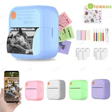 Nova Mini Printer : Modelo Portátil E Sem Fio , Compatível Com Sistemas Android iOS , Impressão Térmica Em Papel .