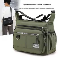 Grande capacidade bolsa de ombro mochila resistente impermeável Nylon saco de masculino crossbody