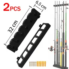 Suporte Vara Para Pesca Expositor De Parede 6 Varas