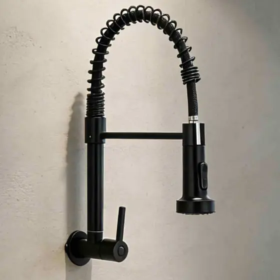 Torneira Parede Inox Monocomando Cozinha Instalação Simples 1 E 2 Furos