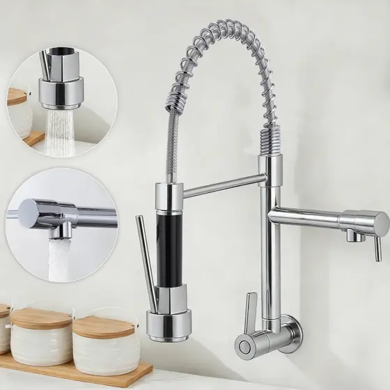 Torneira de cozinha gourmet modelo bancada e parede vários modelos disponíveis instalação simples