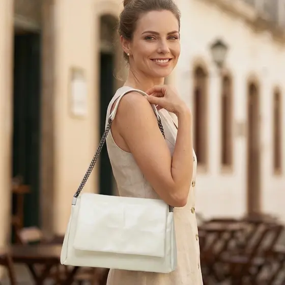 mulheres pu alta capacidade ombro em corrente bolsa transversal
