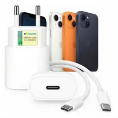 Carregador 35w Compatível Com iPhone 15 16 17 Pro Max Fonte USB C + Cabo Tipo C