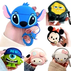 Capa Protetora AirPods 4 Personagem 3D Case de Silicone Anti Impacto Desenho Animado