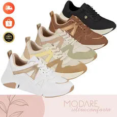 Tênis Modare Sneaker Feminino Conforto Extra Palmilha Maxxi Leve Antiderrapante Casual Dia a Dia