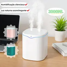 Umidificador De Pulverização Dupla De Gota D'água 600ml 2000ml Nano Atomização De Grande Capacidade Nova Tecnologia
