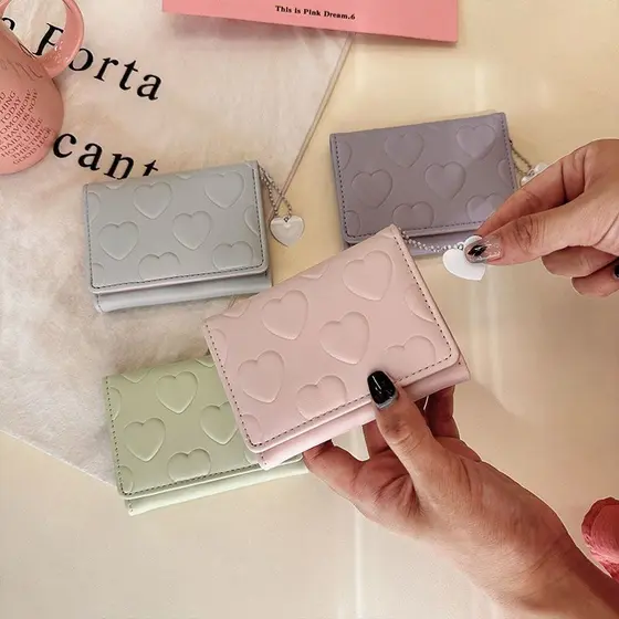 Novo Pingente com Estampa Carteira Curta Tripla para Mulher WT-L005