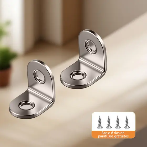 Kit 10-20 Chapas e Cantoneiras de Aço + Parafusos -Chapa Reta Cantoneira Suporte L e T MEGA