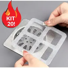 Kit 20 Adesivos Protetores de Ralo Tela Descartavel Anti Insetos Para Casa Fácil PROMOÇÃO ENVIO 24H