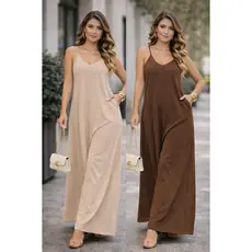 KIT 2 Macacão Feminino Duna Elegante Casual Conforto Slim Plus Moda Tendência Promoção Atacado