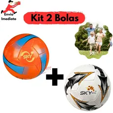 Kit 2 Bolas De Campo Sky Numero 5 PVC Jogo Futebol Esporte Diversão