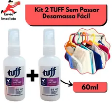 Kit 2 Tuff Sem Passar Desamassa Fácil 60 ML Spray Para Viagem Neutraliza Revitaliza e Perfuma