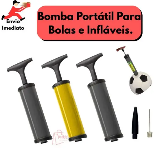 Bomba De Ar Portátil Para Encher Bolas De Futebol Voleibol E Infláveis Facilidade E Praticidade