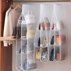 Organizador Multifuncional de Bolsas Para Pendurar no Guarda-Roupa Doméstico