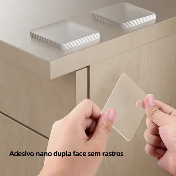 120 Pcs Fita Adesiva Dupla Face Forte e Removível para Montagem em Paredes de Madeira