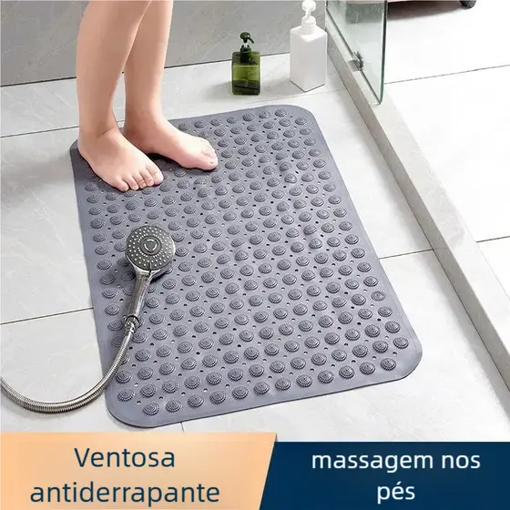Tapete Quadrado Ecológico para Chuveiro - Antiderrapante e Seguro
