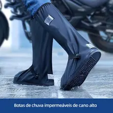 Polaina Impermeavel Bota Galocha Protetor Calcado Capa de Chuva Motoqueiro