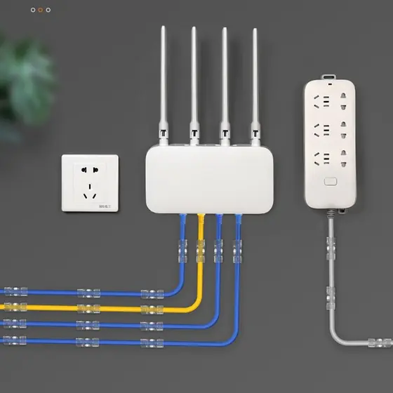 Kit de clips organizador de fios transparente 20 30 e 60 unidades esconde fio e cabo colante prendedor adesivo