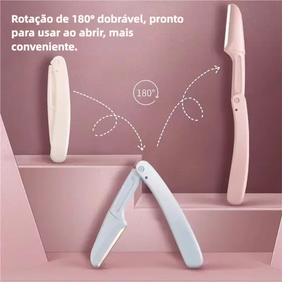 3-Pack De Aparadores De Sobrancelhas Dobráveis , Seguros Para Iniciantes A Usar , Aparador GECOMO