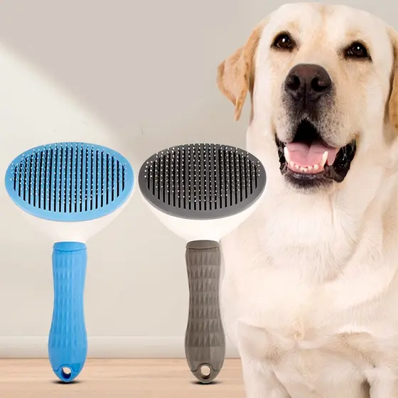 Escova Pente Plástico Ferro Para Pentear e Remover Tirar Pelos Dos Pets Cães E Gatos
