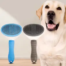 Escova Pente Plástico Ferro Para Pentear e Remover Tirar Pelos Dos Pets Cães E Gatos