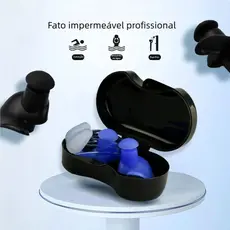 Tampão Auricular Natação Silicone Flexível - Protetor para Adulto e Infantil