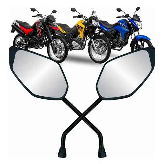 Retrovisor Espelho Par Yamaha Fazer 150 / Factor 125 / XTZ 250