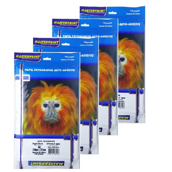 Papel Fotográfico ADESIVO Glossy 130gr Kit 200 Folhas Original