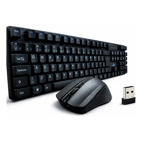 Teclado e mouse sem fio wirelles 2.4ghz teclas altas para computador all in one PC notebook adaptador usb