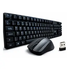 Teclado e mouse sem fio wirelles 2.4ghz teclas altas para computador all in one PC notebook adaptador usb
