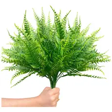 Kit 6 Plantas Artificial Samambaia Folhagem Realista Flor