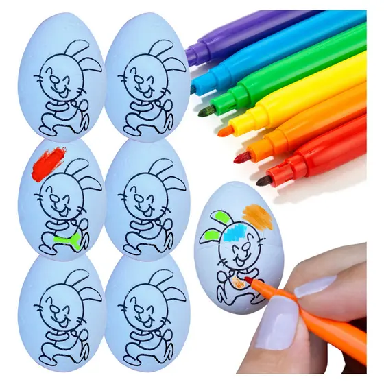 Kit 24 Ovos Decorativos P/pintar Decoração Páscoa Coelho Cesta Infantil