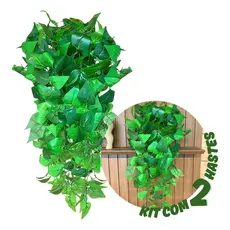 Kit 2 Plantas Artificial Jibóia Pendente Caída Realista