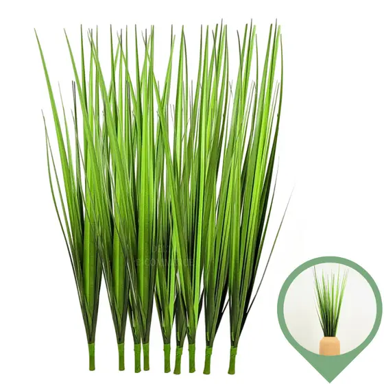 Kit 2 Capim Vanila Folhagem Artificial Capim Verde Realista
