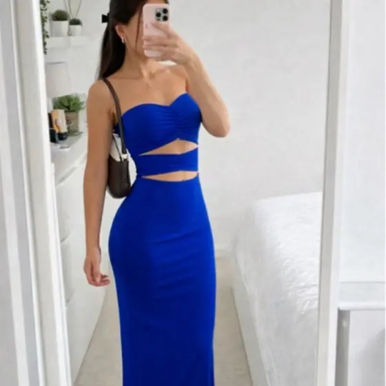Conjunto Mavii Cropped Top e Saia Longa c/ Fenda