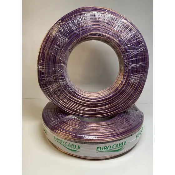 FIO BICOLOR CRISTAL 2X12 (2,50) LILAS 100M SOM AUTOMOTIVO RESIDENCIAL