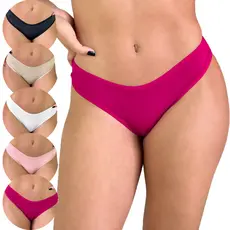 Kit Até 10 Calcinhas Tanga De Algodão Antialérgico E Respirável Rupee