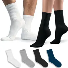 Kit Até 12 Pares Meia Cano Médio Respiravel Unissex Em Cores Sortidas