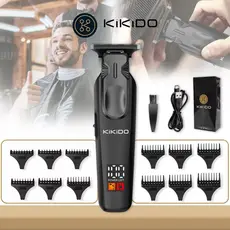 kikido-311 Máquina de Cortar Cabelo Profissional sem Fio, Cortador Elétrico Recarregável com LCD Smart, Barbeador