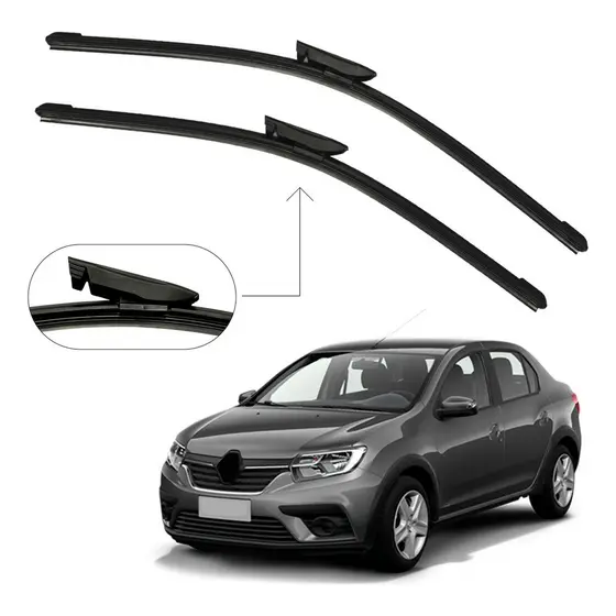 Par Palheta Limpador Parabrisa Renault Logan 2014 15 À 2021 Paleta Limpador Para-brisa Logan