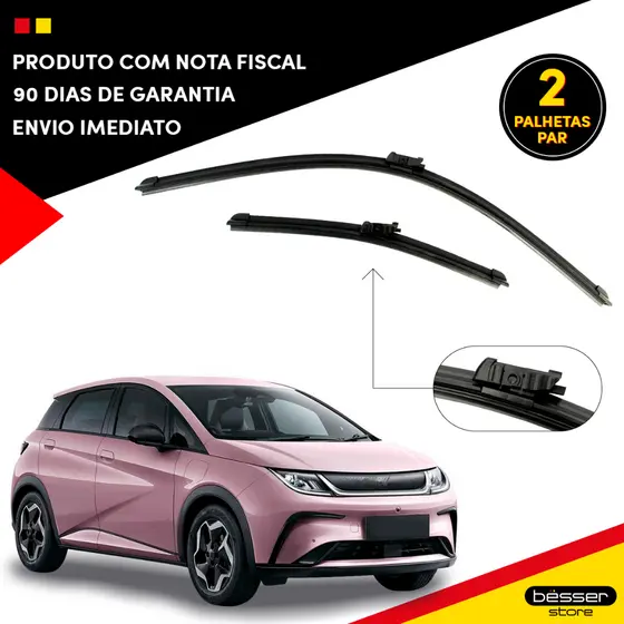 Par Palheta Limpador Para-brisa Dianteiro Byd Dolphin 2023 2024 2025 Limpador Parabrisa Byd Dolphin