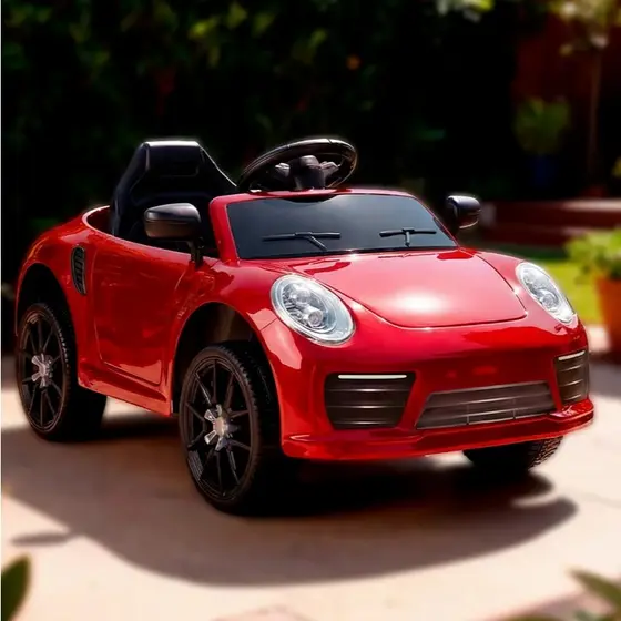 Carro Elétrico Infantil 6V Mini Porsche Com Controle Remoto e Músicas e Faróis de Led