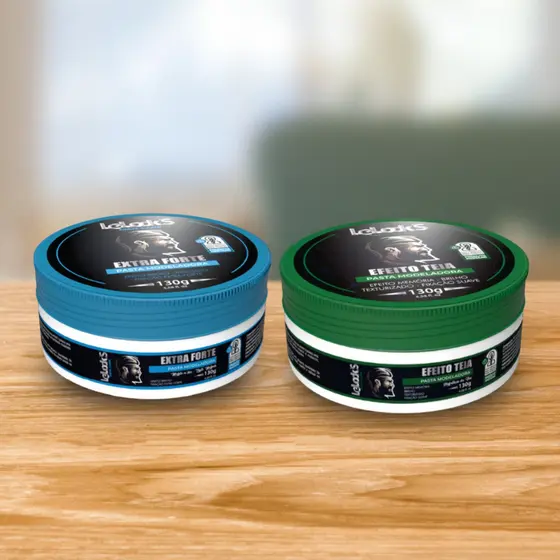 Kit 2 Pastas Modeladoras Lelooks 130g Fixação Forte