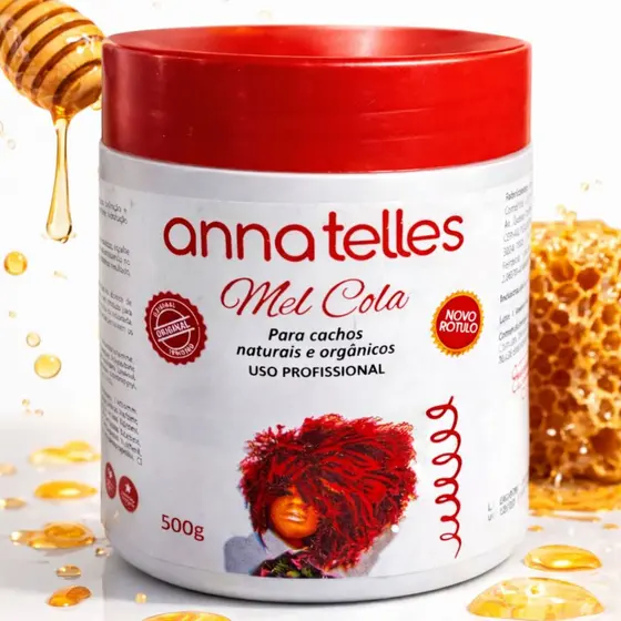 Mel Cola Anna Telles 500 gramas Cachos Definidos Hidratação Profunda
