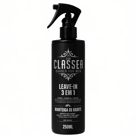 Leave-in 3 em 1 - Classe A 200ml - Barba, Cabelo e Corpo - Protetor Térmico