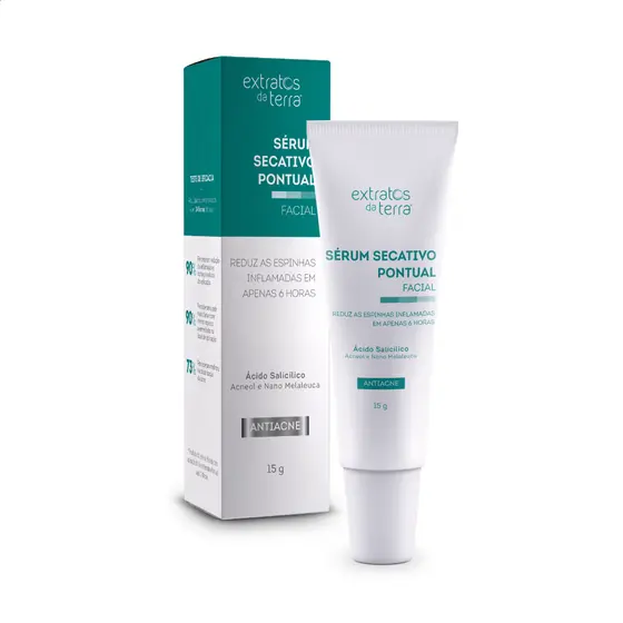 Serum Secativo de Acne Pontual Acido Salicilico Extratos da Terra 15ml
